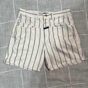 Marithe Francois Girbaud Womens 11/12 Y2K Striped Denim Shorts Vintage